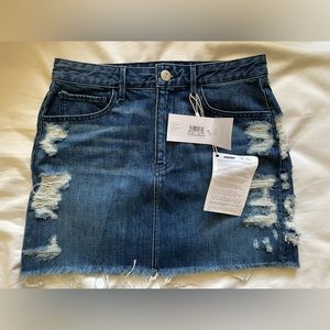 3x1 Celine Distressed Denim Mini Skirt
